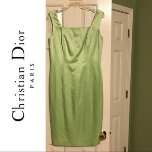 CHRISTIAN DIOR Lime Green Dress Size 6